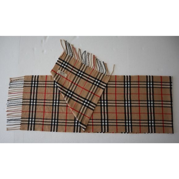 Burberry London Women's Bright Cobalt Classic Check Cashmere Scarf - Picture 5 of 6